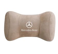 2X Beige Auto Kopfstütze